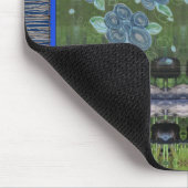 Blauw Bloemen Magic Carpet Designer Muismat (Hoek)