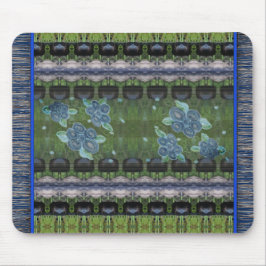 Blauw Bloemen Magic Carpet Designer Muismat