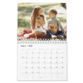 Blauw Bloemen Moderne Aangepaste Foto 2024 Kalende Kalender (Mar 2026)