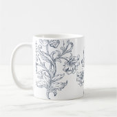 Blauw  Bloemen Mok (Links)