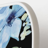 Blauw Bloemen Monogram Pickleball peddel Paddle (Links Detail)