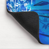 Blauw bloemen muismat (Hoek)