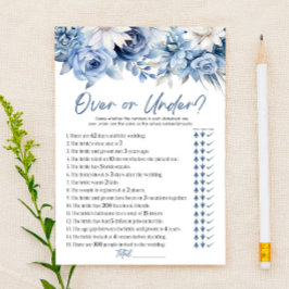Blauw Bloemen Over of Onder Vrijgezellenfeest Spel Briefpapier