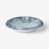 Blauw Bloemen Papieren Kommen (Gebogen)