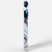 Blauw Bloemen Pastel Zacht Ontwerp Case-Mate iPhone Case (Achterkant / Rechts)