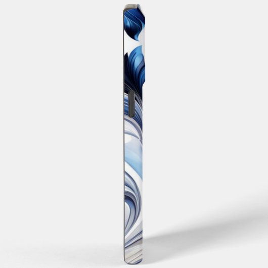 Blauw Bloemen Pastel Zacht Ontwerp Case-Mate iPhone Case (Achterkant / Rechts)