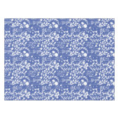 Blauw Bloemen patroon ST02x4 Wit L Blauw BG Tafelkleed (Voorkant (Horizontaal))