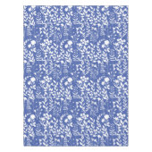 Blauw Bloemen patroon ST02x4 Wit L Blauw BG Tafelkleed (Voorkant)