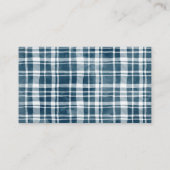 Blauw Bloemen Pompoen Luier Raffle Ticket Informatiekaartje (Achterkant)