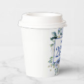 Blauw Bloemen Roos Afstuderen Jaar Papieren Bekers (Rechts)