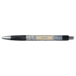 Blauw Bloemen Toile de Jouy | JOUW NAAM Pen