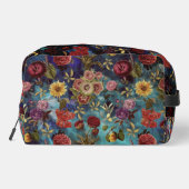 blauw Bloemen Toilettasje (Achterkant)