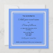 blauw , bloemen , uitnodiging (Voorkant)