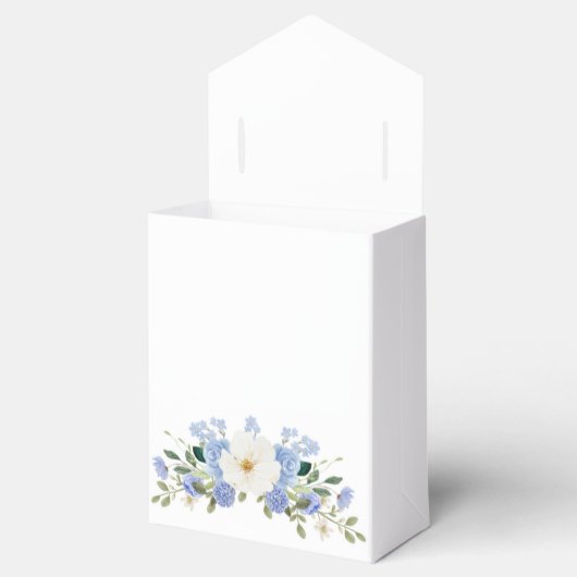 Blauw Bloemen Vergeet me niet gunst box Bedankdoosjes (Geopend)
