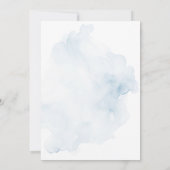 Blauw Bloemen Vrijgezellenfeest Bruids Brunch Invi Kaart (Achterkant)