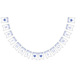  Blauw Bloemen Vrijgezellenfeest Bunting Banner