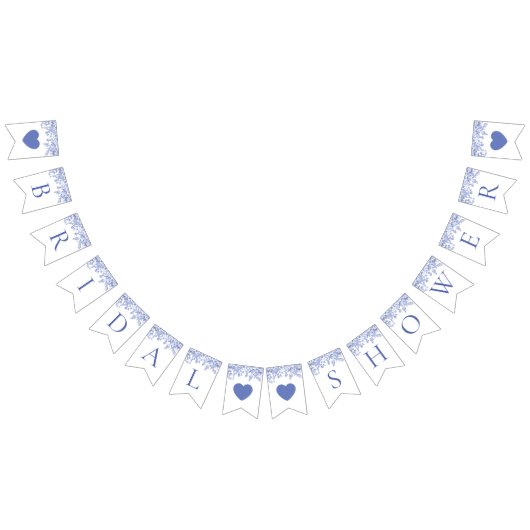  Blauw Bloemen Vrijgezellenfeest Bunting Banner (Alle)