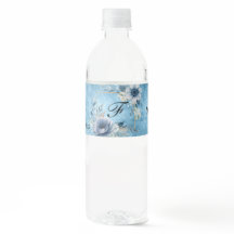 Blauw Bloemen Water Flesje Wraps