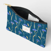 Blauw Bloemen Wildbloem Monogram Etui (Open)