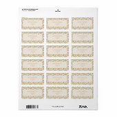 Blauw Bloemend Boho  Etiket (Full Sheet)
