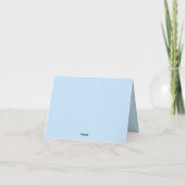 Blauw Bloemend Dank Je Notitiekaartje (Achterkant)