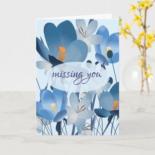 Blauw Bloemend Je Mist Kaart (Gele Bloem)