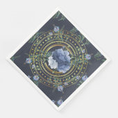 Blauw Bloemend Modern Vintage Servet (Hoek)