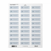 Blauw Bloemend Retouradreslabel Etiket (Full Sheet)
