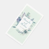 Blauw Bloemend Waterverf Bijzondere Gelegenheid Servet (Hoek)