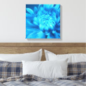Blauw bloemendoek originele fine-art print (Insitu (Slaapkamer))