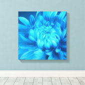 Blauw bloemendoek originele fine-art print (Insitu (Houten vloer))