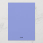 Blauw Bloemendroom Bruiloft Kaart (Achterkant)