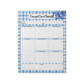 Blauw Bloemengingham_ Concept Zorgplanning Notitieblok (Linkerzijde)