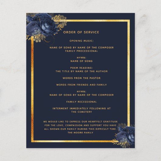 Blauw bloemengoudfotograafprogramma (Achterkant)