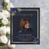 Blauw bloemengoudfotograafprogramma