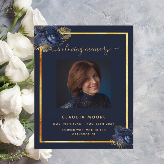 Blauw bloemengoudfotograafprogramma