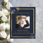 Blauw bloemengoudfotograafprogramma