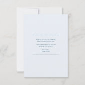 Blauw bloemengroen elegante bruiloft save the date (Achterkant)