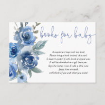 Blauw bloemenjongen baby shower boek aanvraag inse