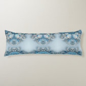 Blauw  Bloemenkussen Lichaamskussen (Voorkant)