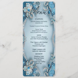 Blauw  Bloemenmenu Menu