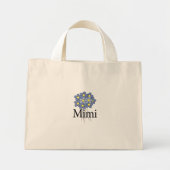  blauw bloemenmimi T-shirt Mini Tote Bag (Voorkant)