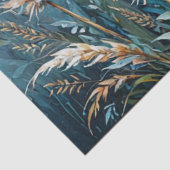 Blauw bloemenpampagras tissuepapier (Detail)