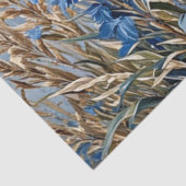 Blauw bloemenpampagras tissuepapier (Detail)