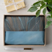 Blauw bloemenpampagras tissuepapier (Geschenk)