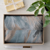 Blauw bloemenpampagras tissuepapier (Geschenk)