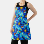  blauw bloemenpatroon schort (Insitu)