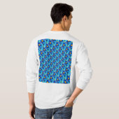  blauw bloemenpatroon t-shirt (Achterkant volledig)