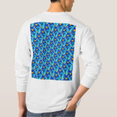  blauw bloemenpatroon t-shirt (Achterkant)