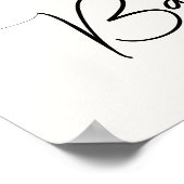 Blauw Bloemenpompoen Herfst Baby shower Welkomstbo Poster (Hoek)